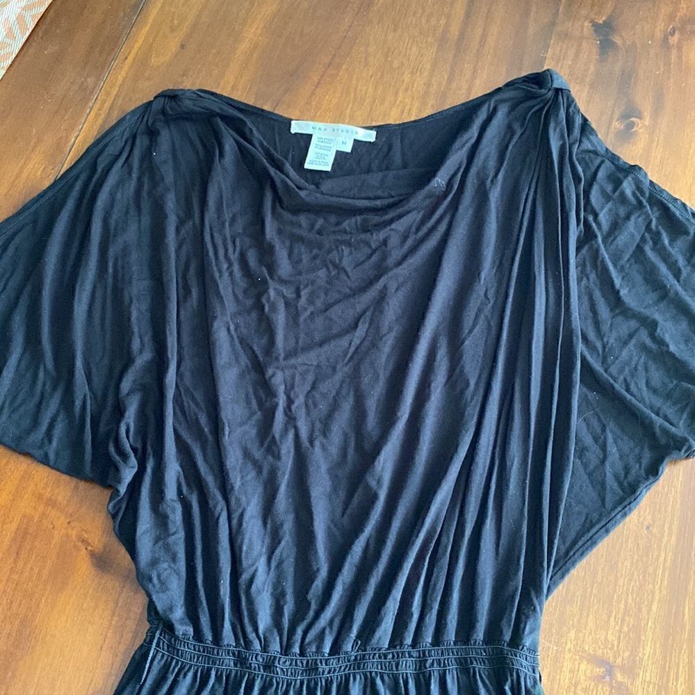 Max Studio Cold Shoulder Black Dress - Picture 2 of 4
